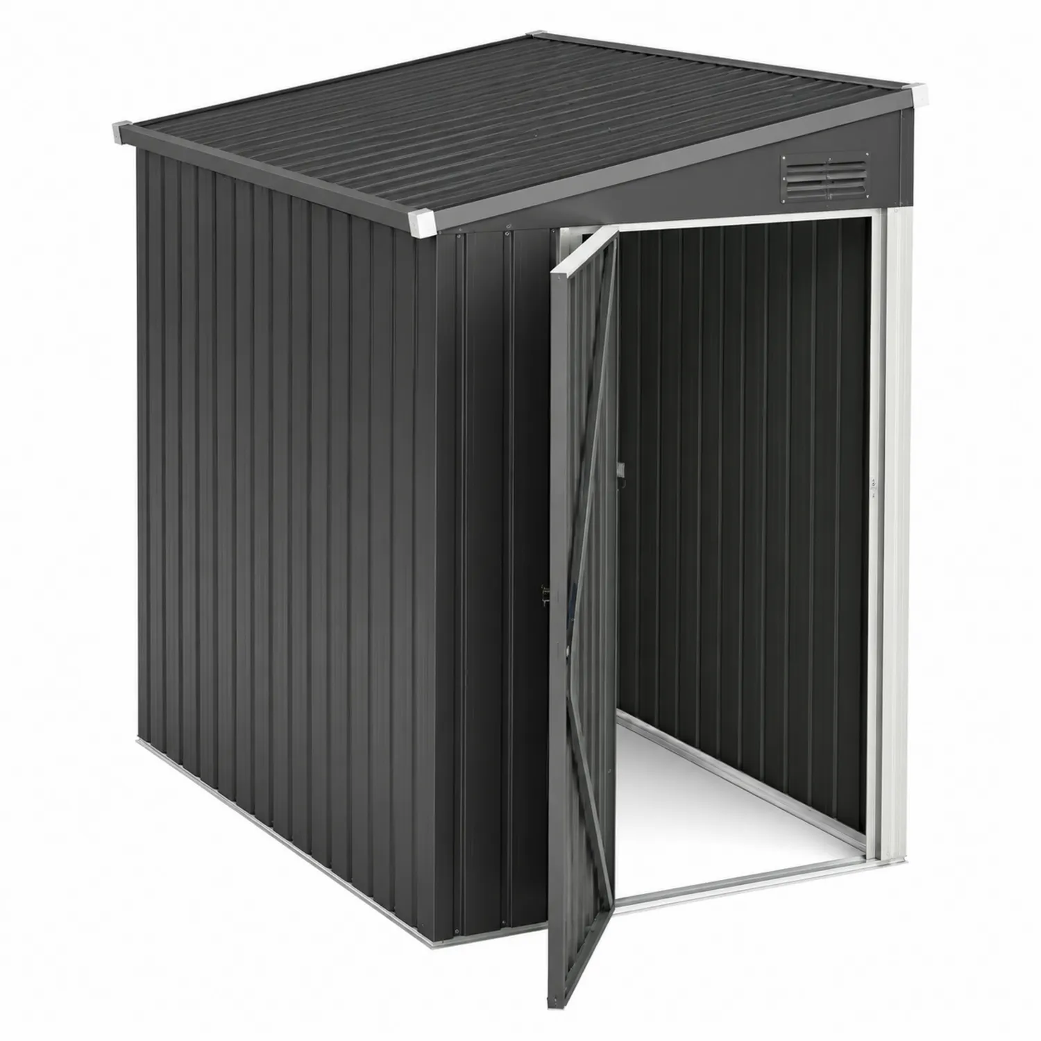 Capanno in metallo nero 213x127x185 cm-Veltidorin