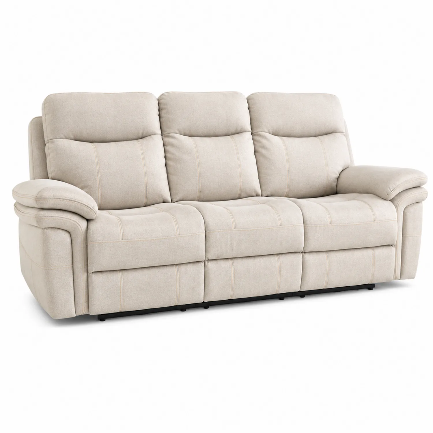 Divano a 3 posti in tessuto beige-Veltidorin
