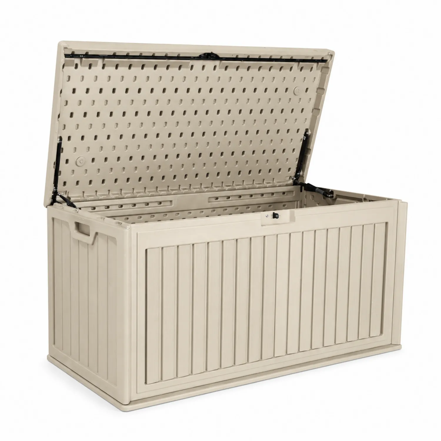 Baule da Esterno in Plastica Beige 120x56x63 cm-Veltidorin