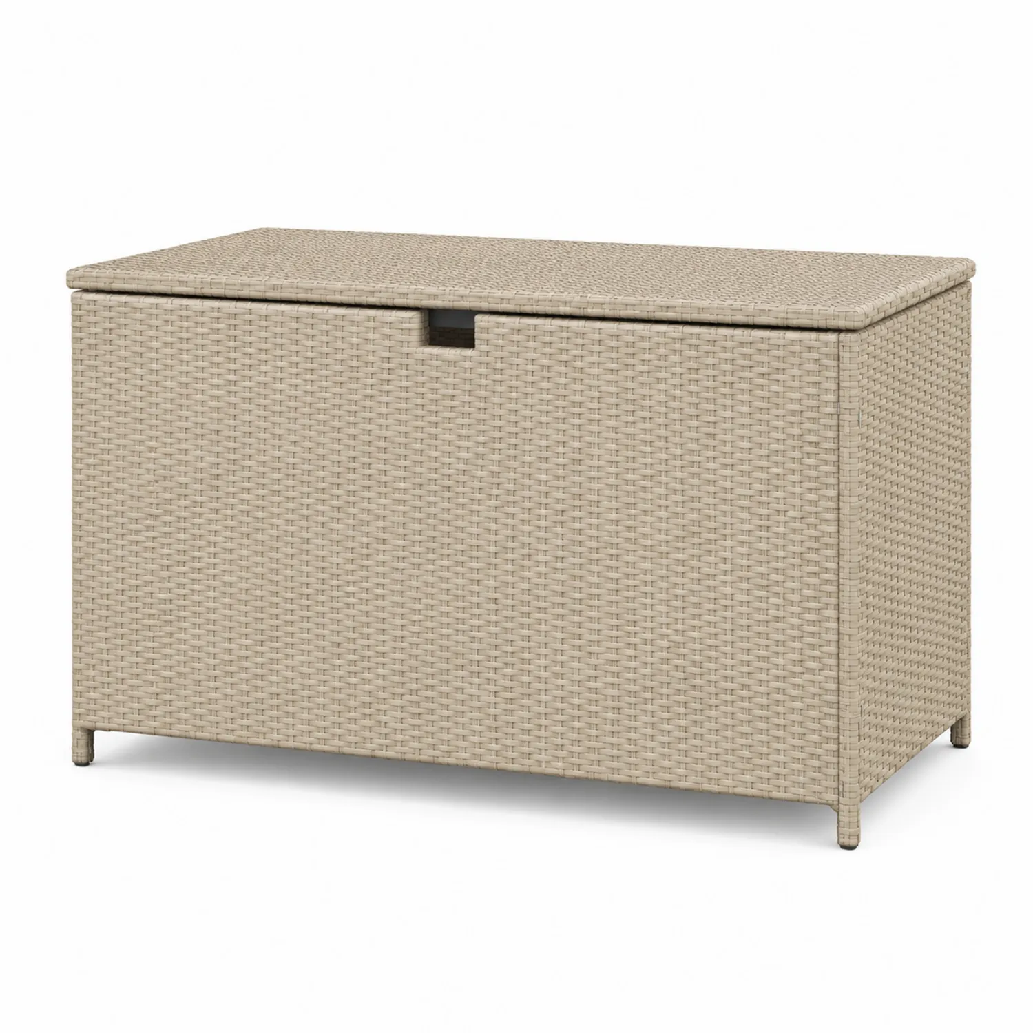Contenitore portaoggetti in rattan sintetico Beige 120x60x55 cm-Veltidorin