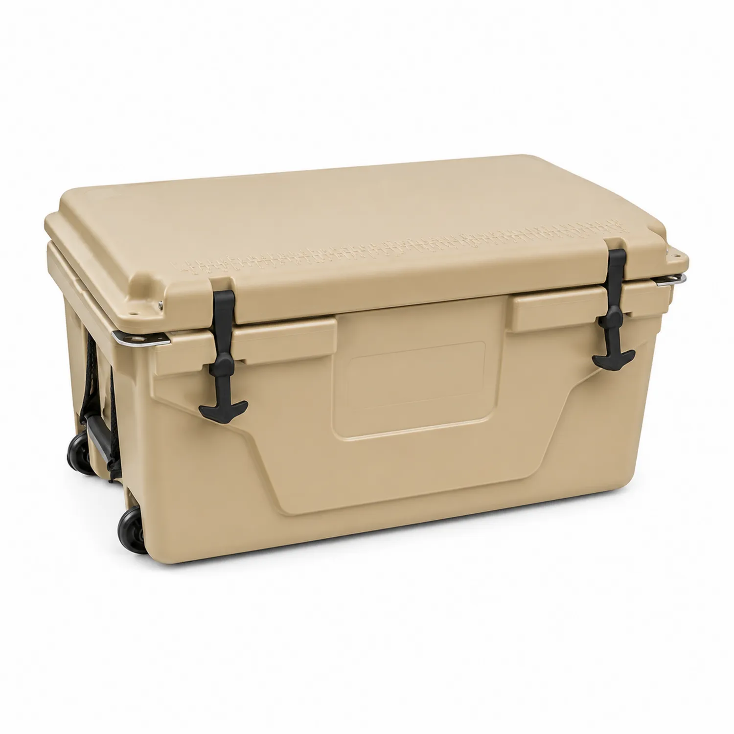 Contenitore portaoggetti in plastica beige con ruote 90L-Veltidorin