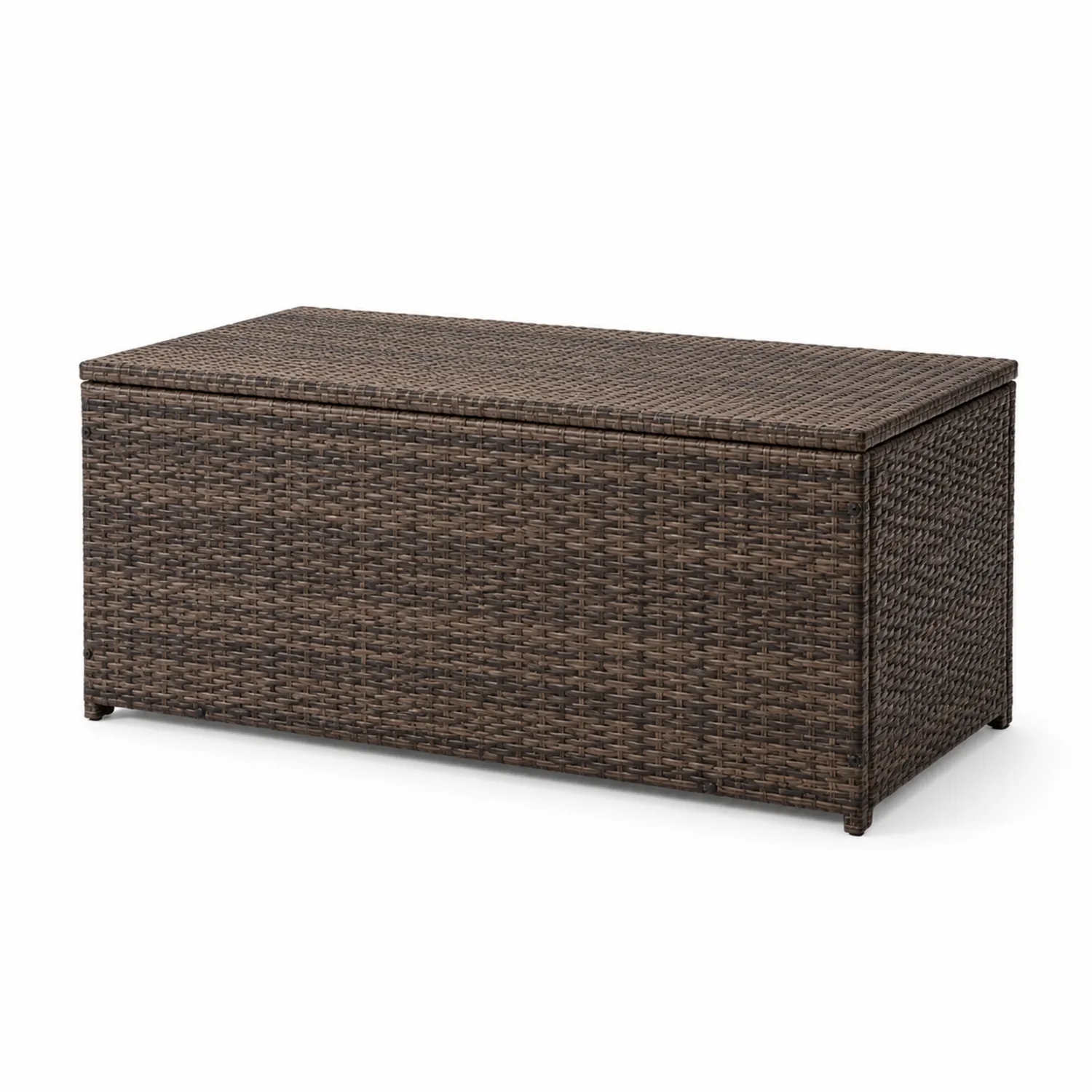 Baule in Rattan Sintetico Marrone 120x50x60 cm-Veltidorin
