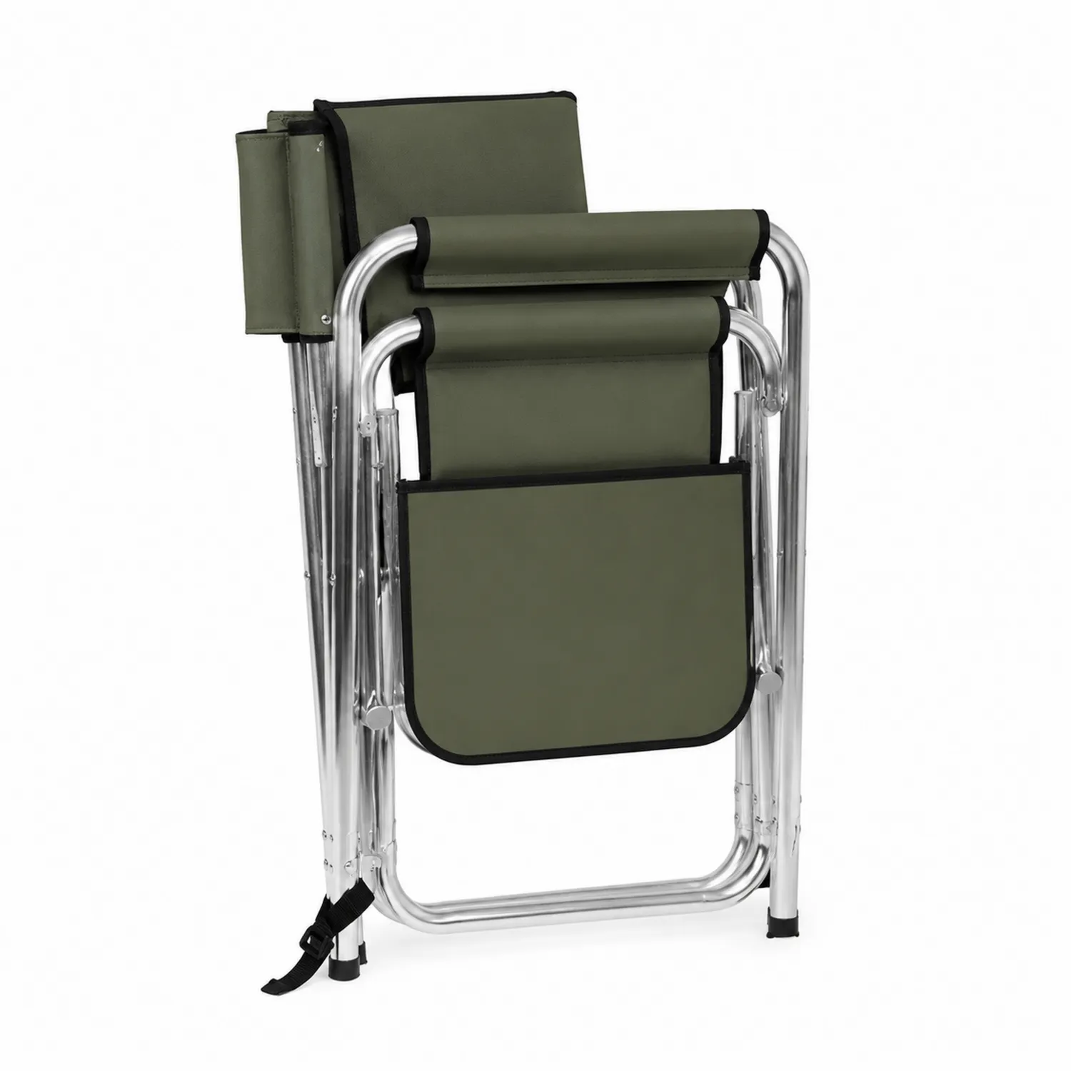 Sedia pieghevole in alluminio e poliestere verde-Veltidorin
