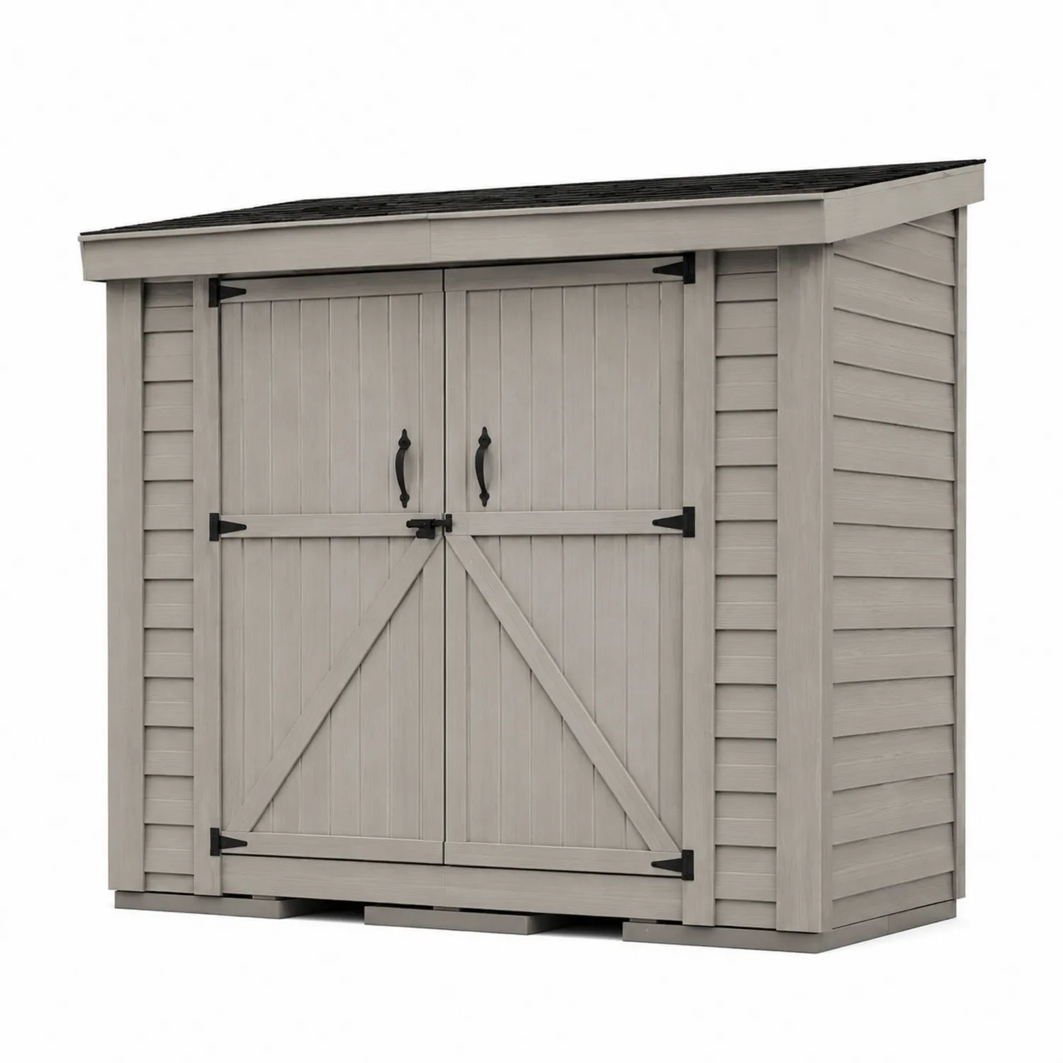 Capanno da Esterno in Polipropilene Grigio 180x100x200 cm-Veltidorin