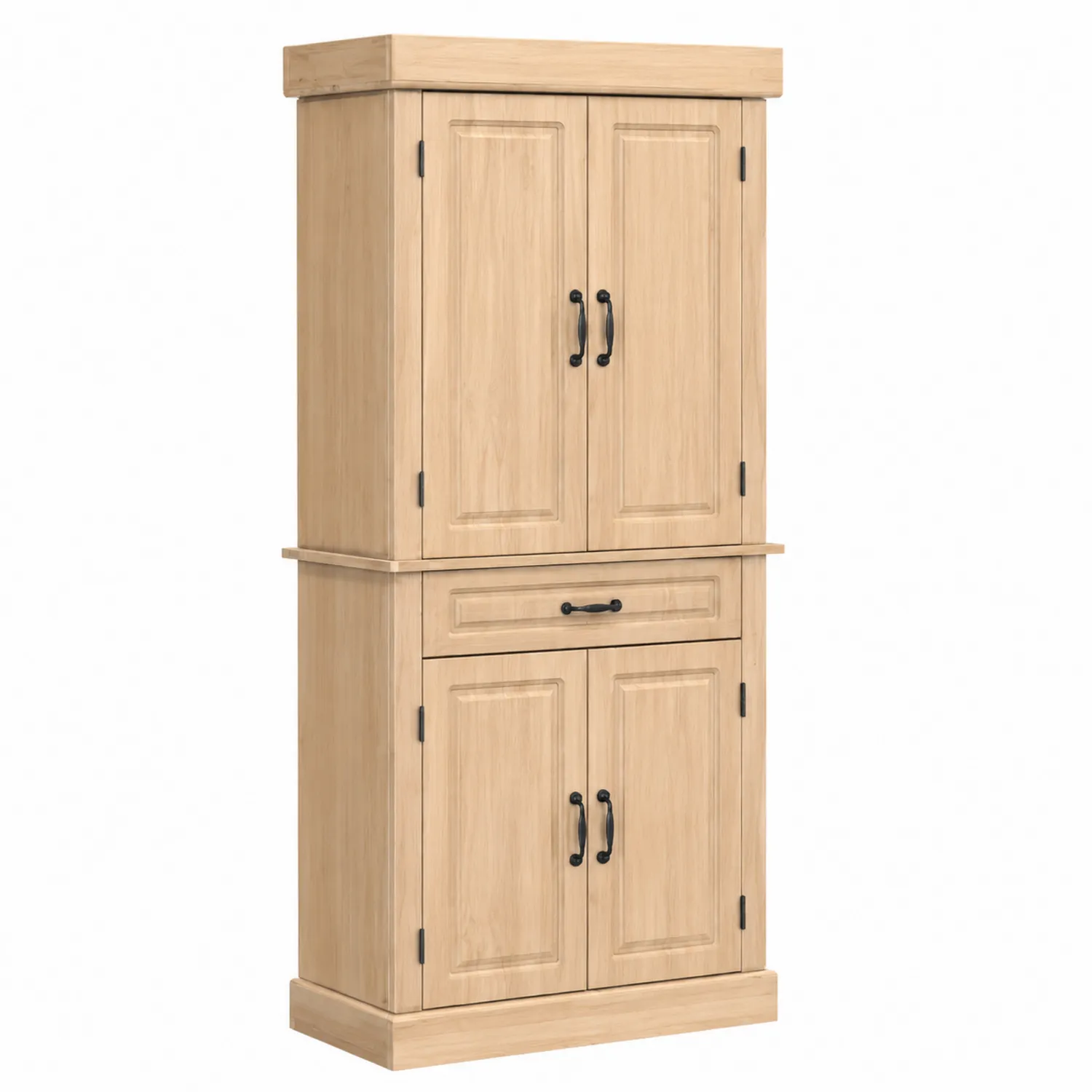 Credenza Alta in Legno MDF con 4 Ante e 1 Cassetto-Veltidorin