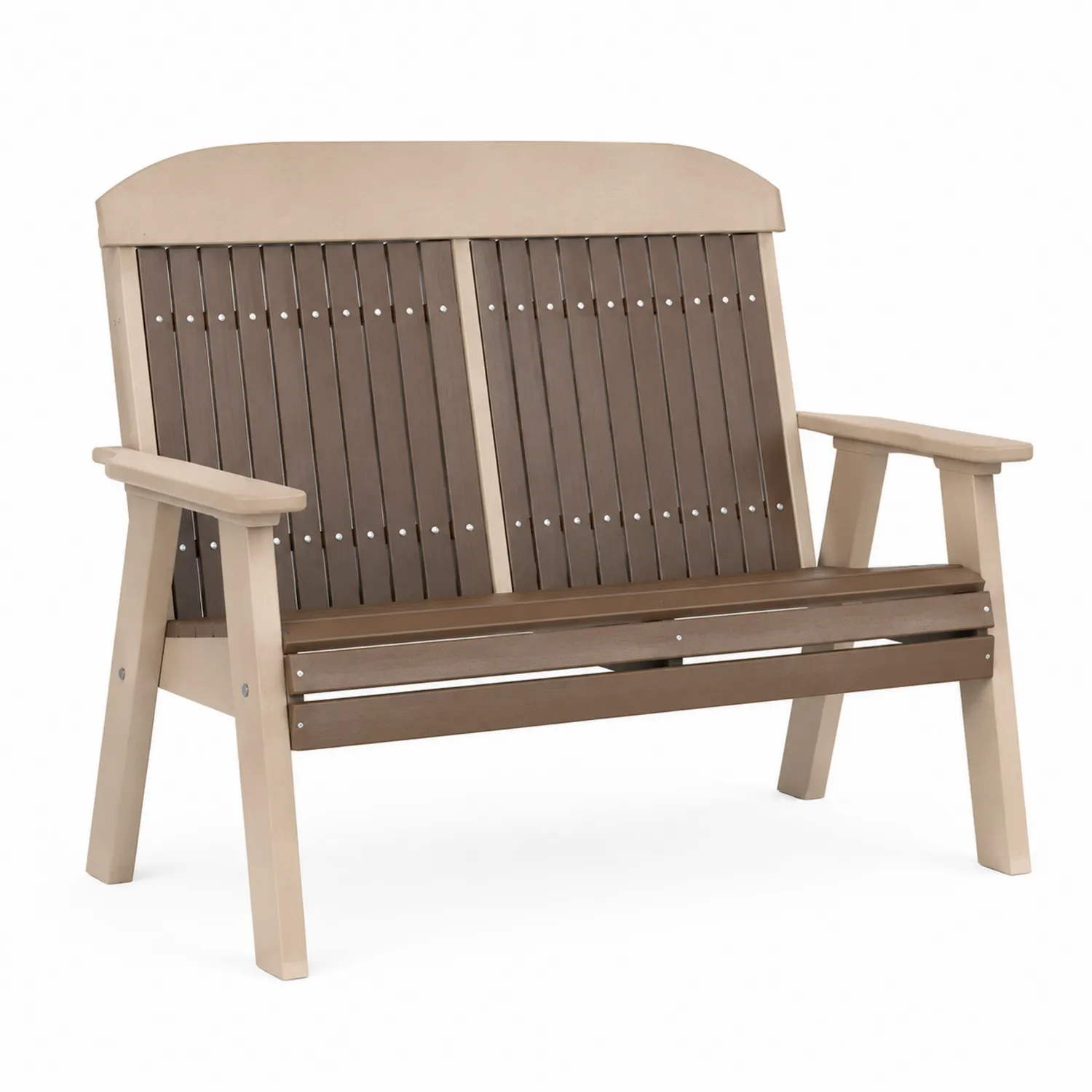 Panca da Esterno in Polietilene Marrone/Beige 120 cm-Veltidorin