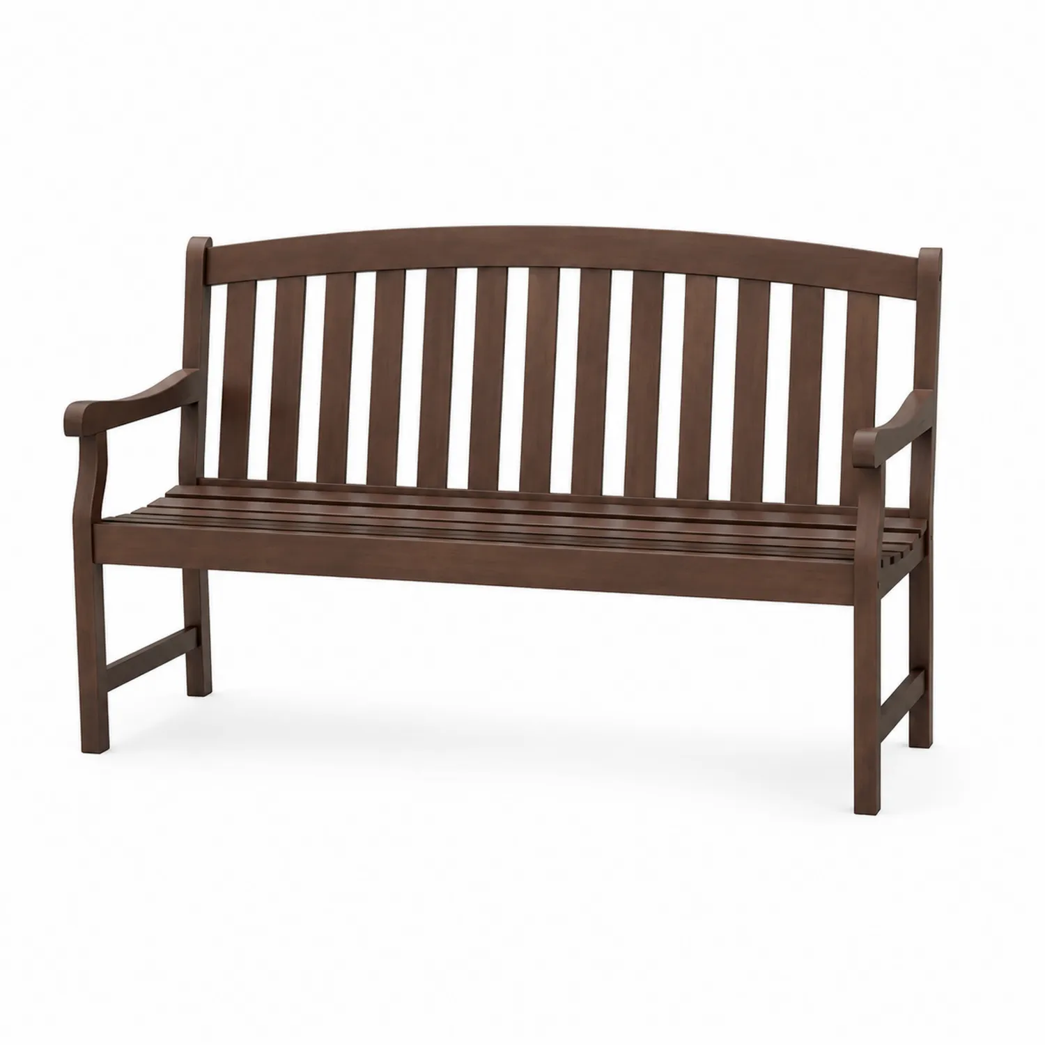 Panca da esterno in legno marrone 150cm-Veltidorin