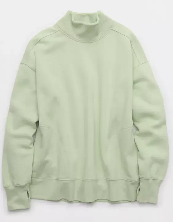 6-Color 6-Set - $26.9 Cloud Fleece Oversized Mockneck Sweatshirt+Barrel Sweatpant Matching Sets