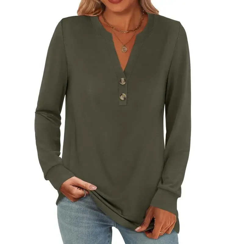 Women's 2025 Trendy Fall Henley Top
