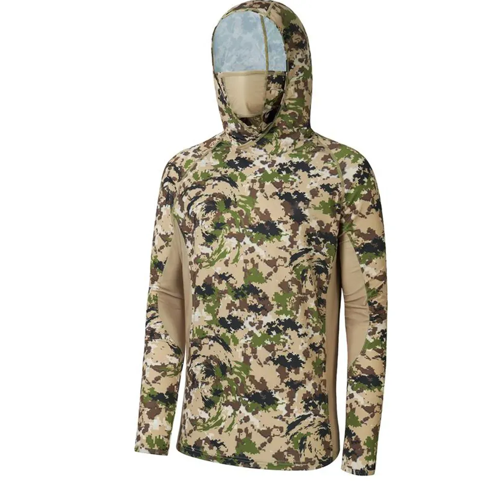 Men's UPF 50+ Camo Hoodie Shirt