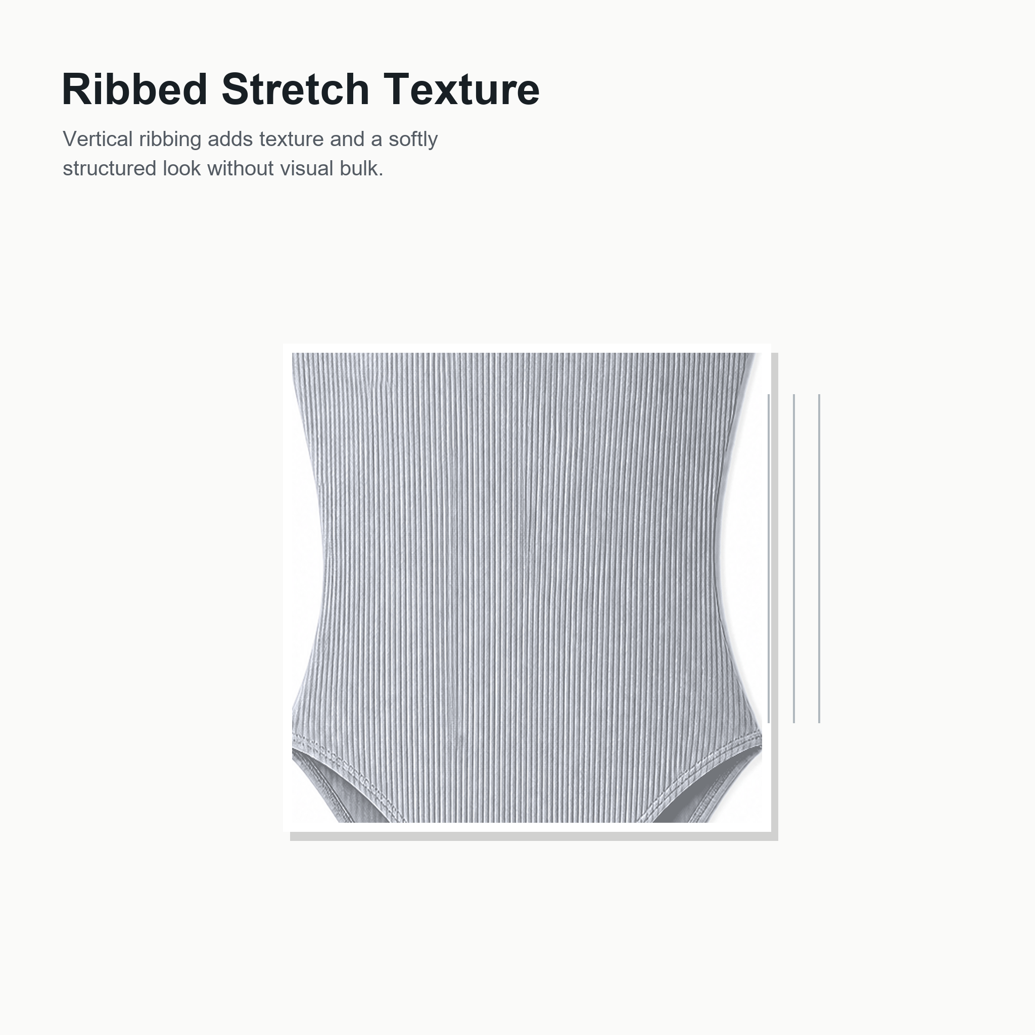 Ribbed stretch texture detail