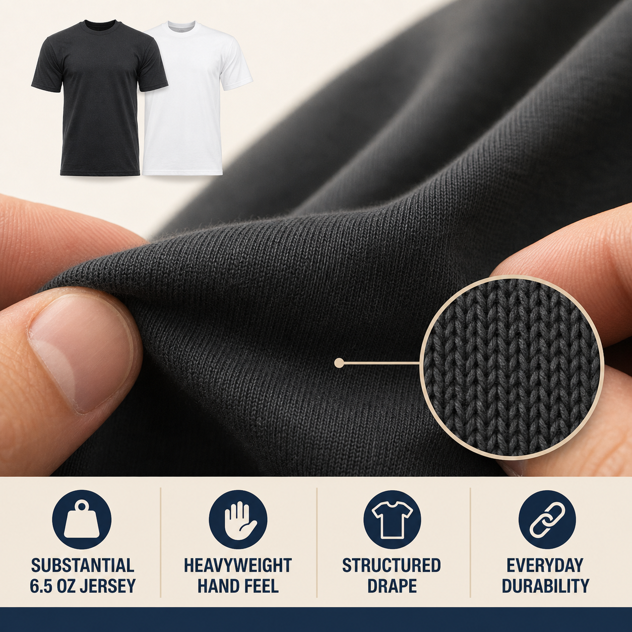 6.5 oz heavyweight jersey
