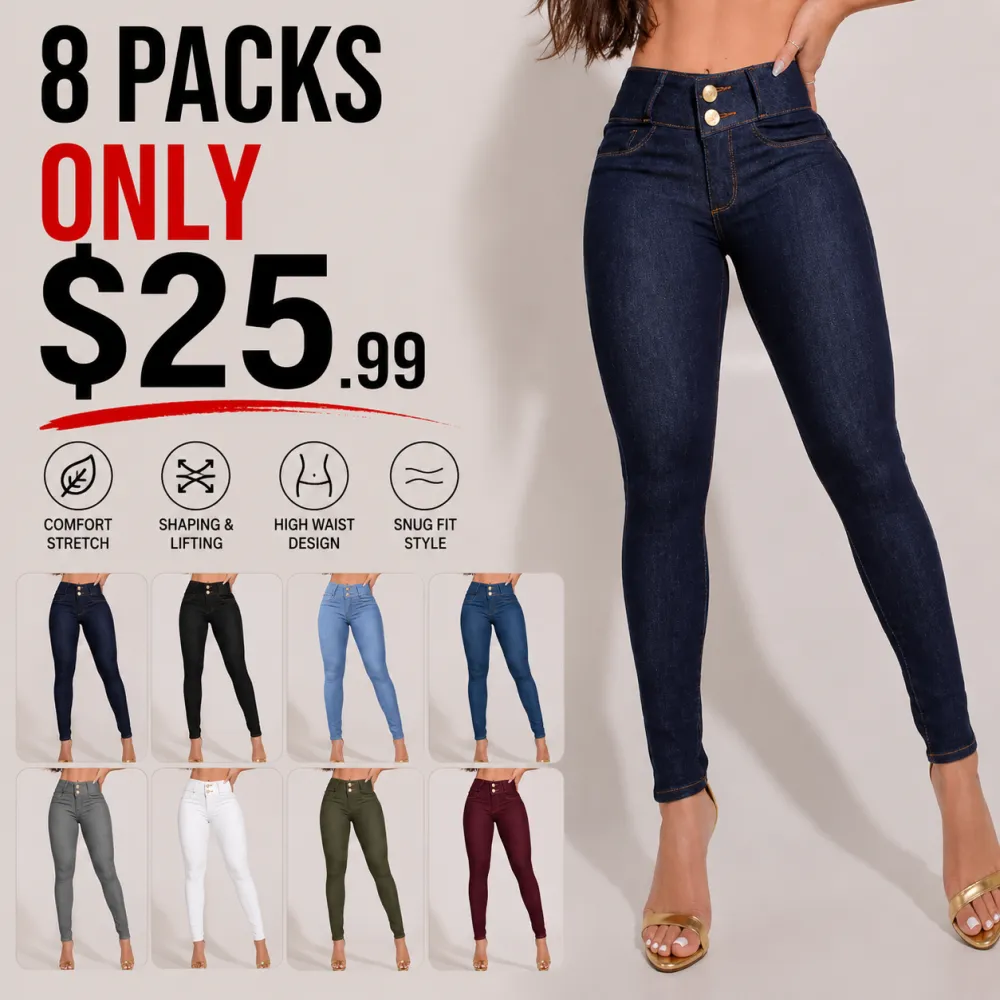 Women’s Shaping Jeans – Mega Butt Lift, Slimming High Waist Denim