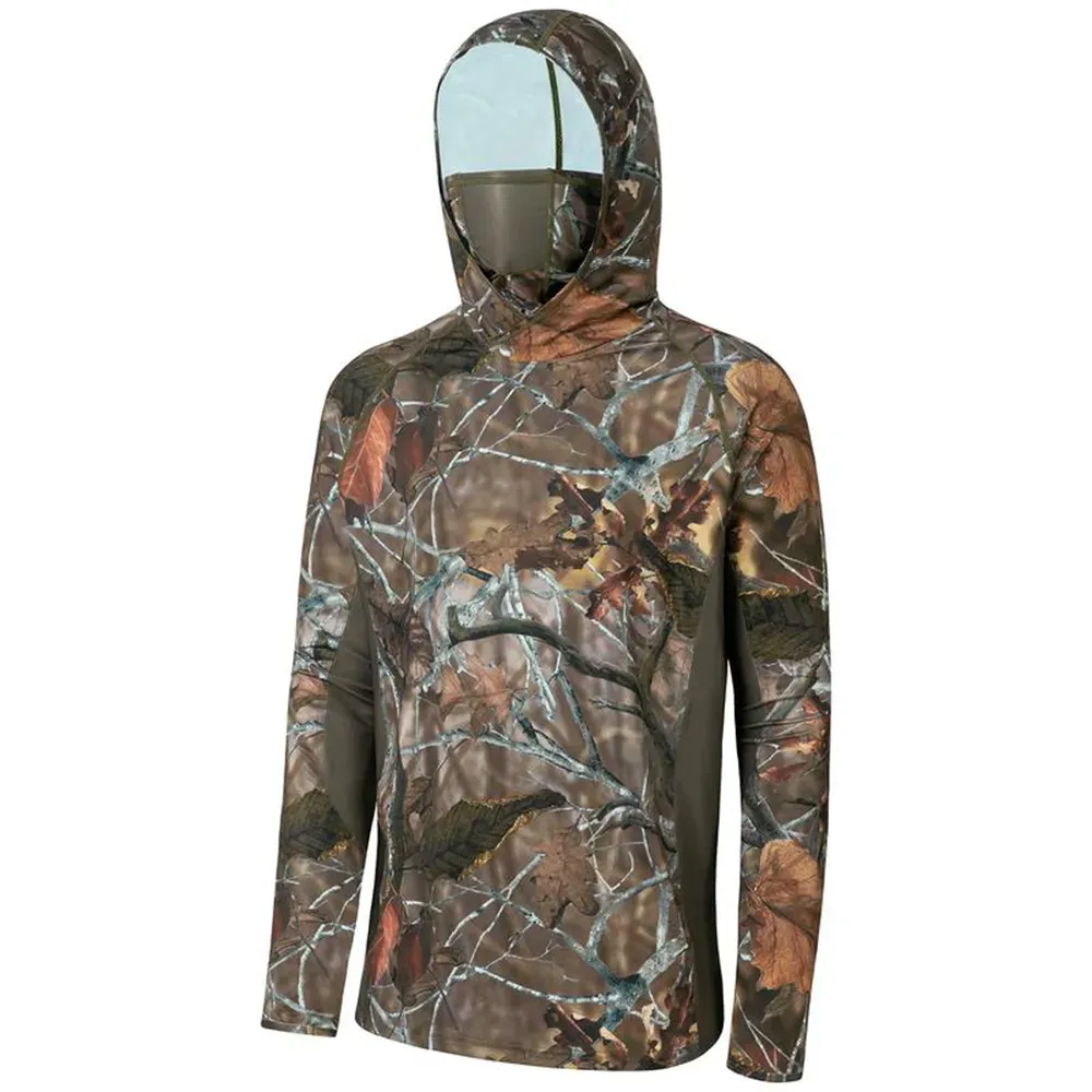 Men's UPF 50+ Camo Hoodie Shirt