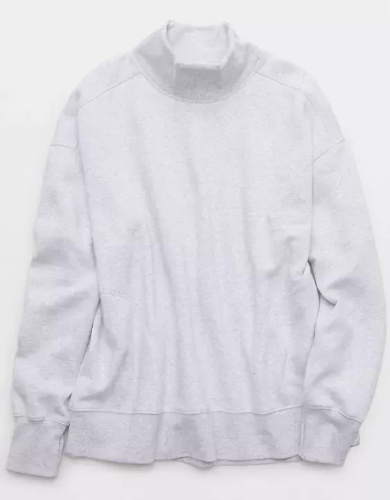 6-Color 6-Set - $26.9 Cloud Fleece Oversized Mockneck Sweatshirt+Barrel Sweatpant Matching Sets