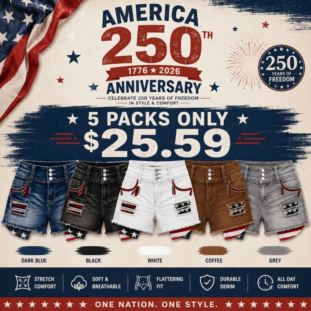 American Flag Denim Shorts for Women Sexy High Waist Ripped Distressed Jean Shorts