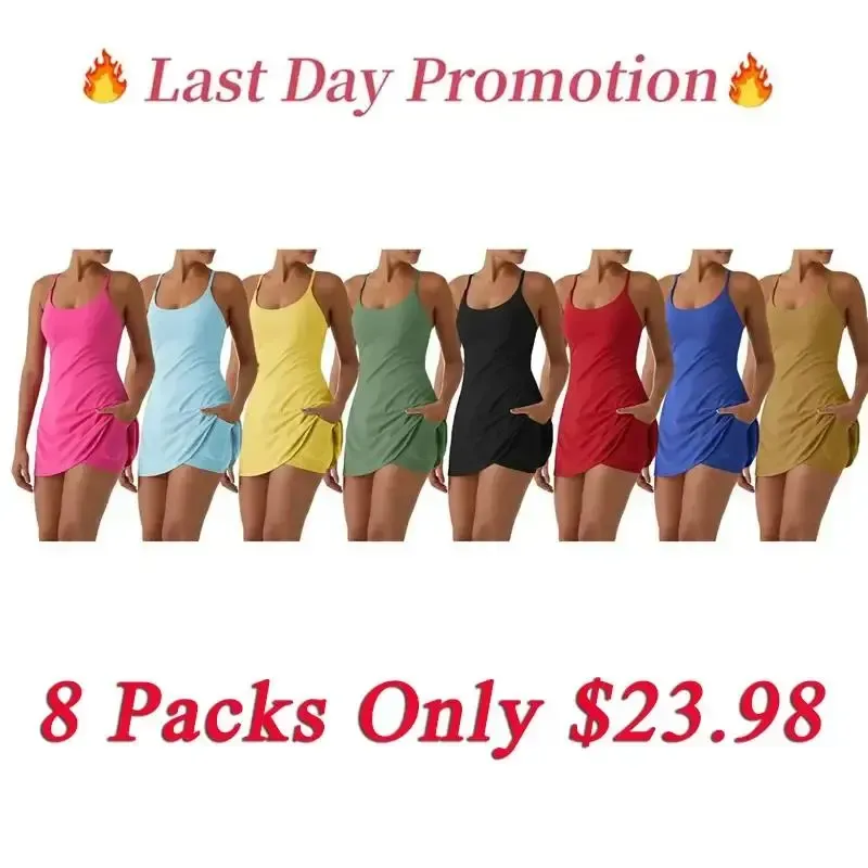 Backless Sleeveless Dresses With Pockets