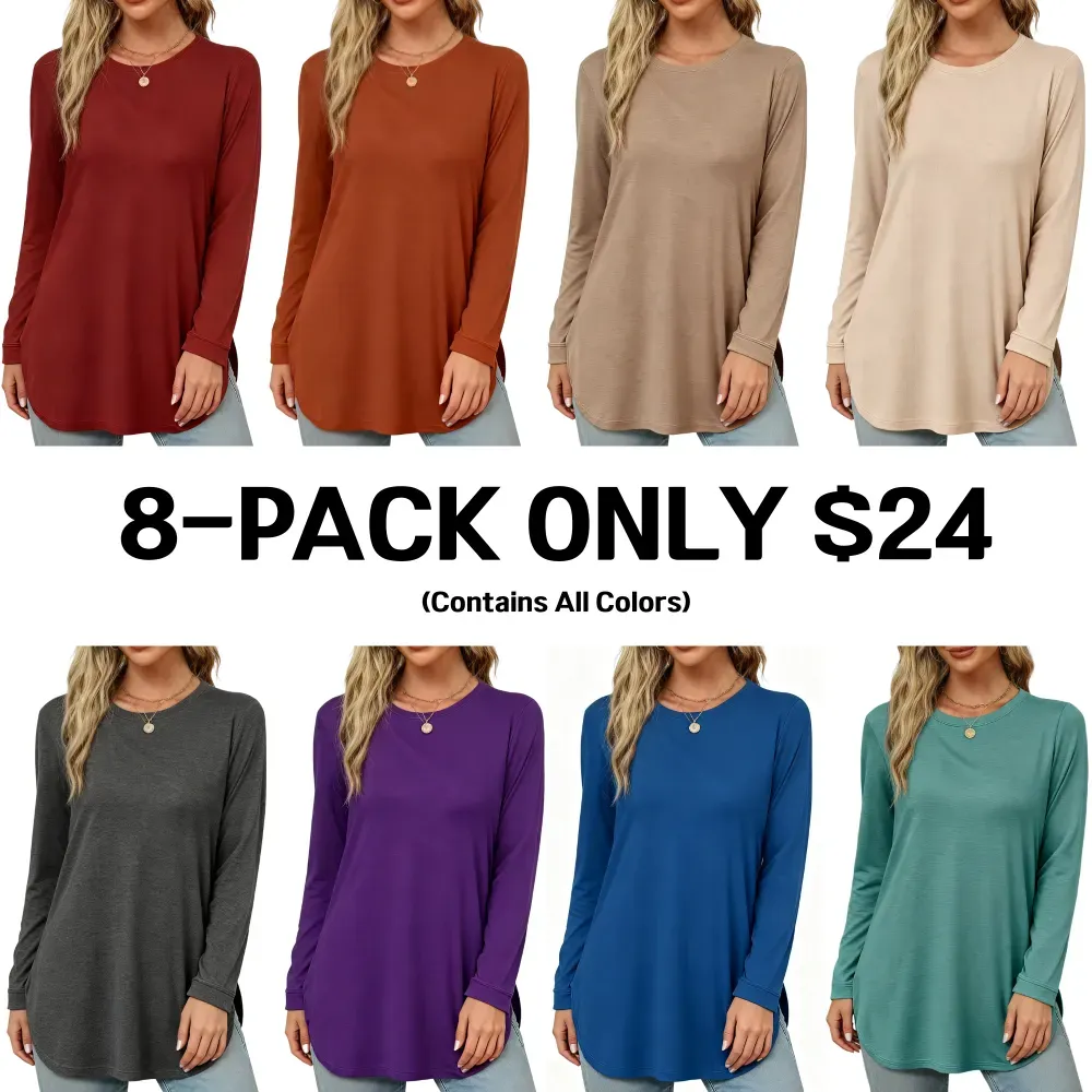 Women's belted top, long-sleeved shirt
