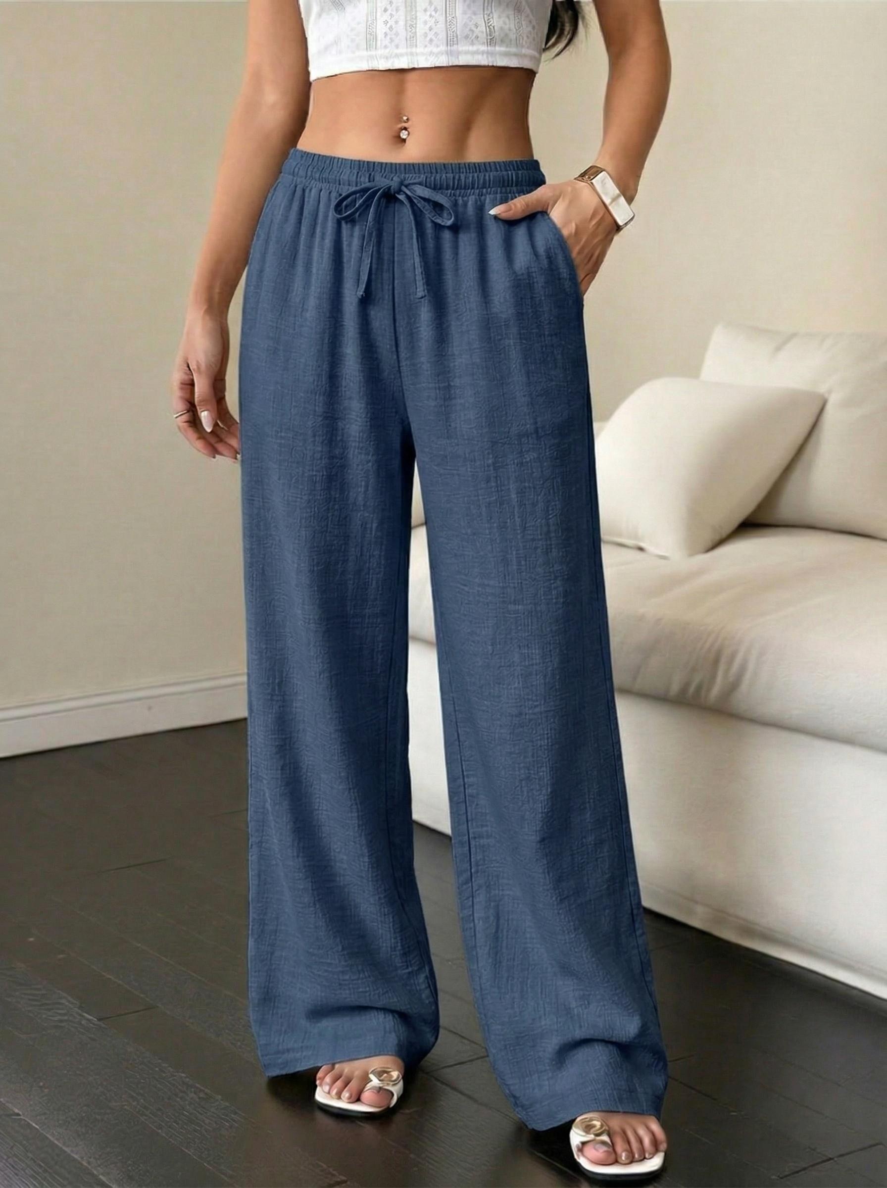 Unisex Casual Waist-Cinching 100% Polyester Pants, Versatile Easy-to-Pair Men's Bottoms for Everyday Wear, Weekend Outings, Summer Beach Vacations Unisex Casual Waist-Cinching 100% Polyester Pants, Versatile Easy-to-Pair Men's Bottoms for Everyday Wear, Weekend Outings, Summer Beach Vacations