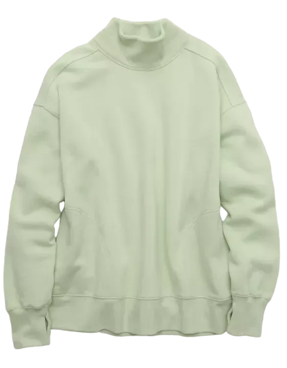 6-Color 6-Set - $26.9 Cloud Fleece Oversized Mockneck Sweatshirt+Barrel Sweatpant Matching Sets