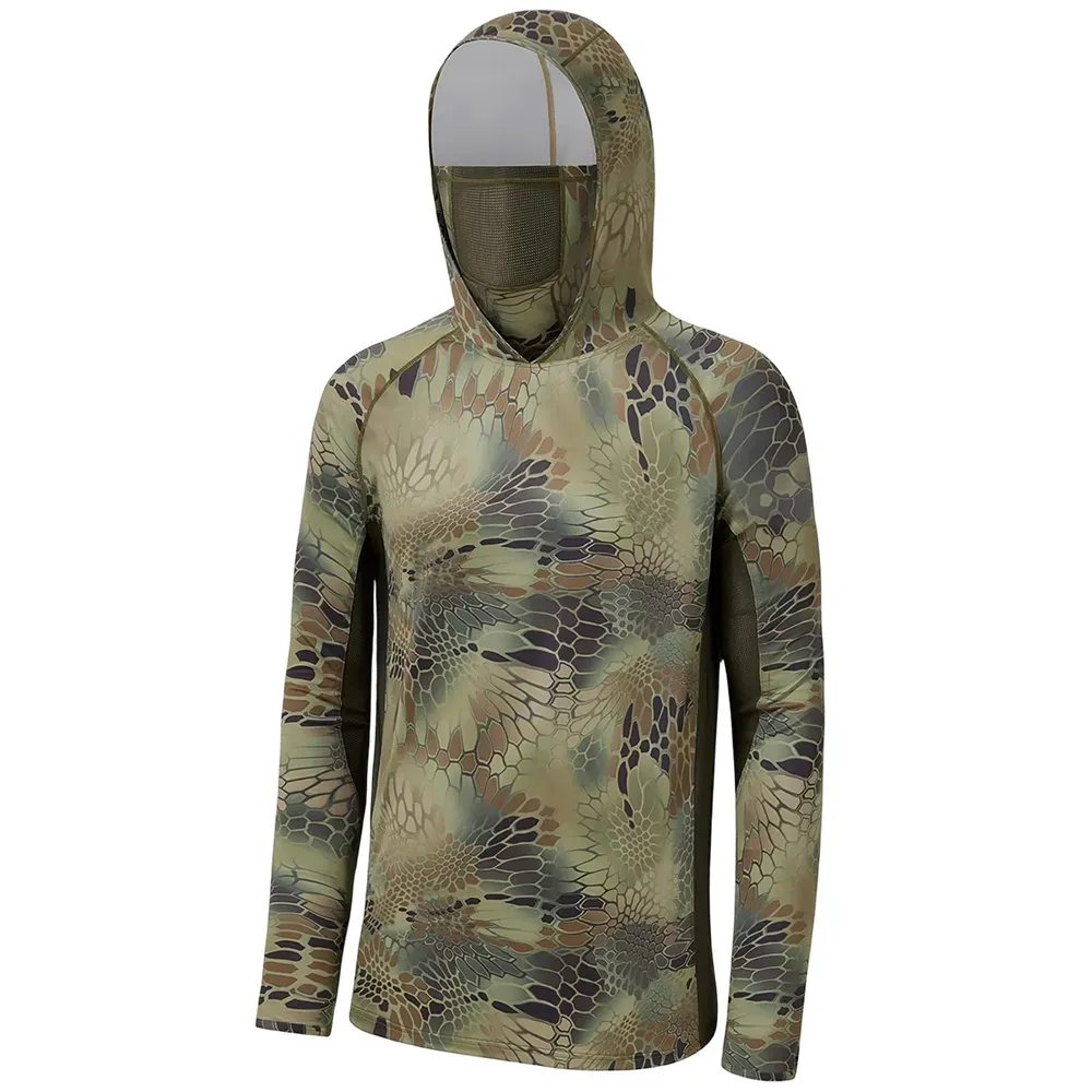 Men's UPF 50+ Camo Hoodie Shirt
