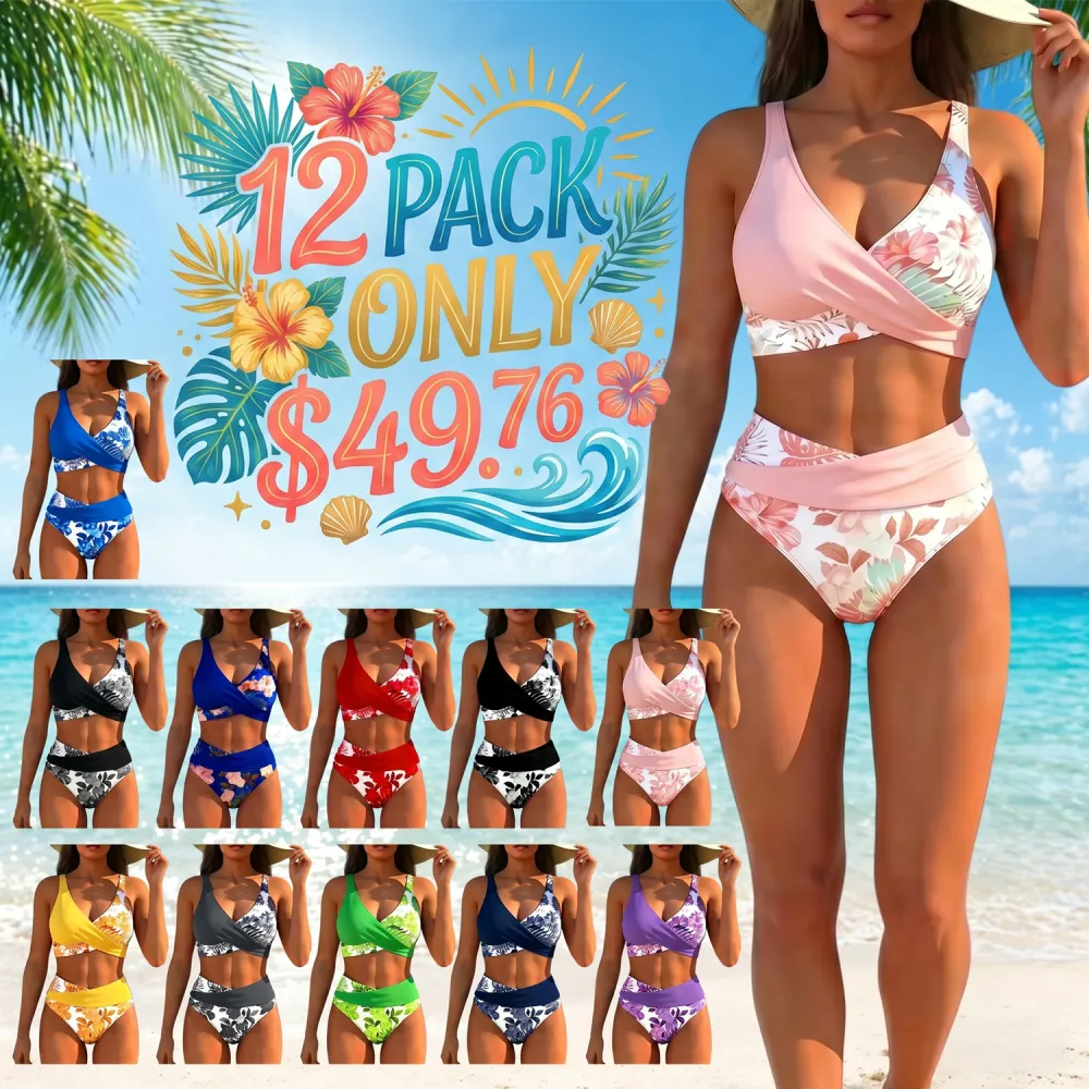 Plus-Size Women's Two-Piece Bikini Set
