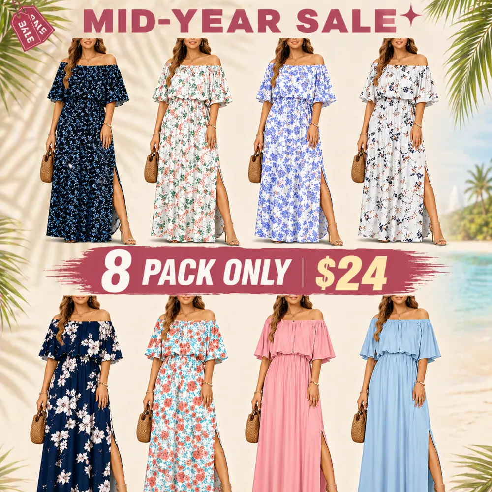 [XS-6XL]Casual Summer Maxi Dress for Beach & Vacation