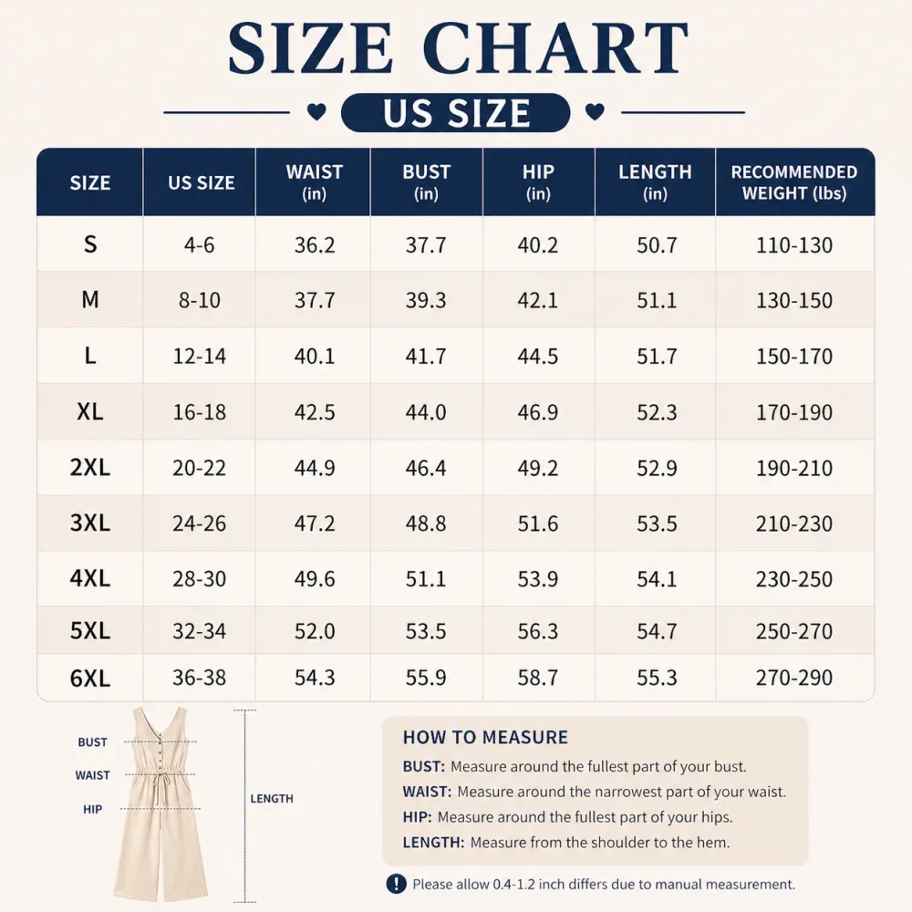 Women’s Cotton Linen Button Down Jumpsuit