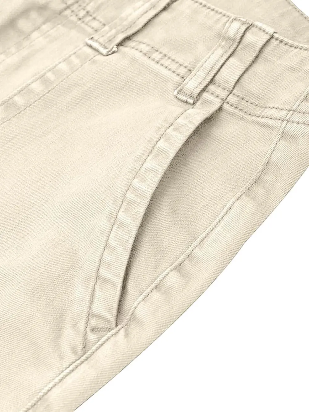 Double Button Mid Waist Straight Leg Pants
