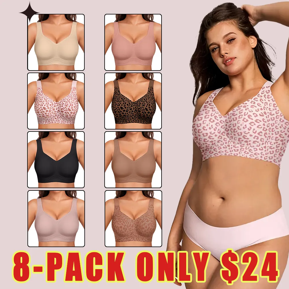 Women Jelly Wireless Womens Comfortable Wireless Bras Push Up Bralettes Seamless Tshirts Bras Deep V Everyday Bras