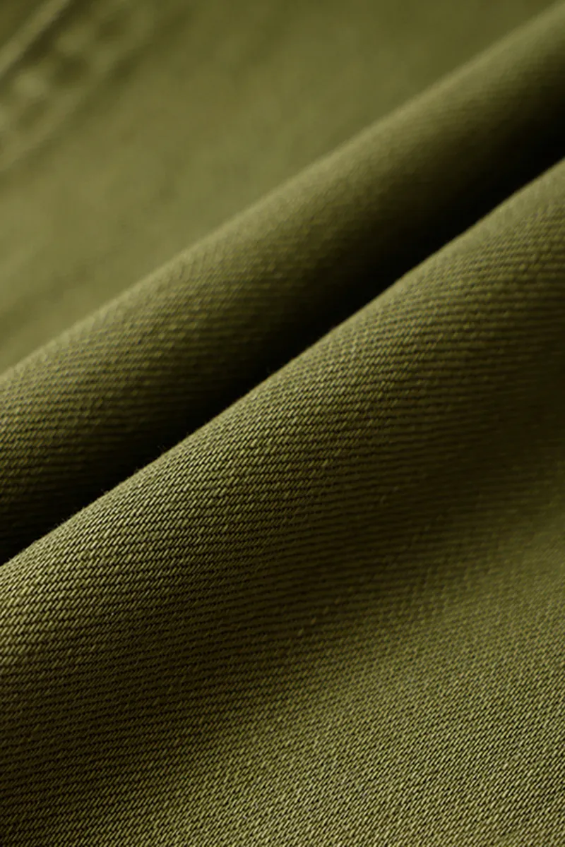 Double Button Mid Waist Straight Leg Pants