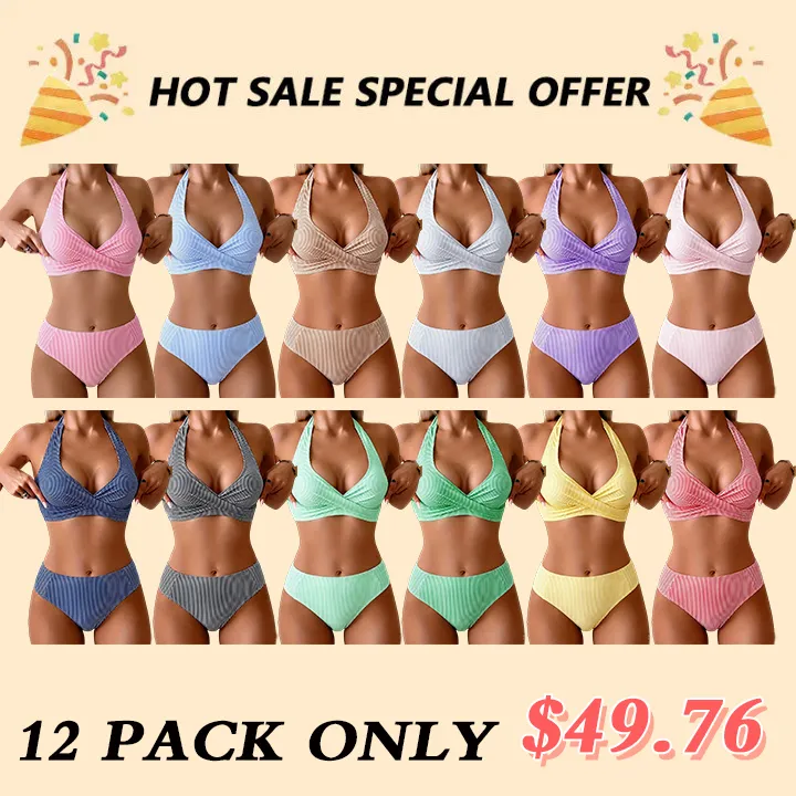 Plus-Size Women's Two-Piece Bikini Set – Fashionable Swimwear