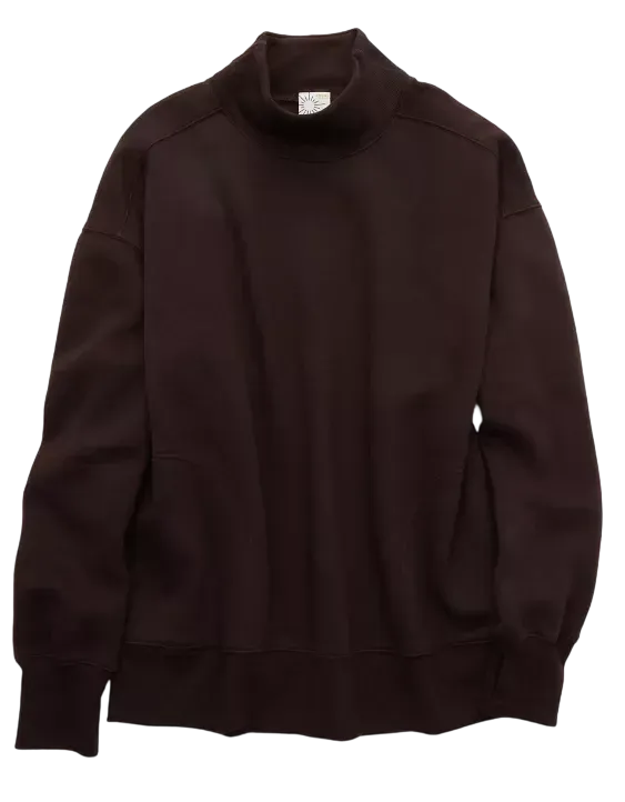 6-Color 6-Set - $26.9 Cloud Fleece Oversized Mockneck Sweatshirt+Barrel Sweatpant Matching Sets