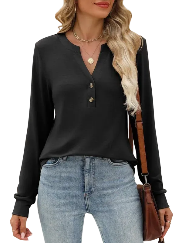 Women's 2025 Trendy Fall Henley Top