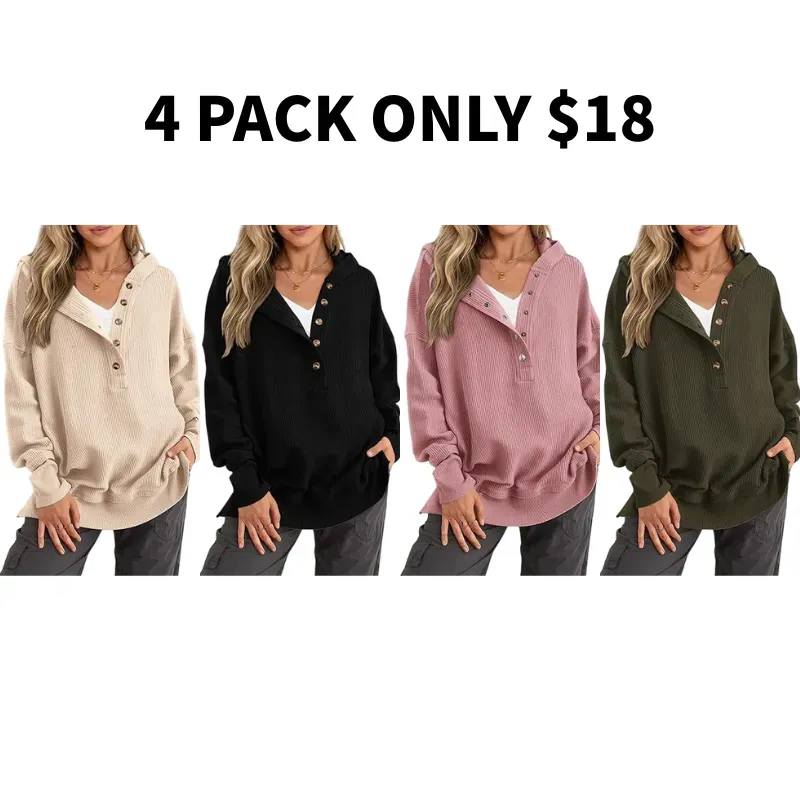 Womens Fashion V Neck Sweatshirt
