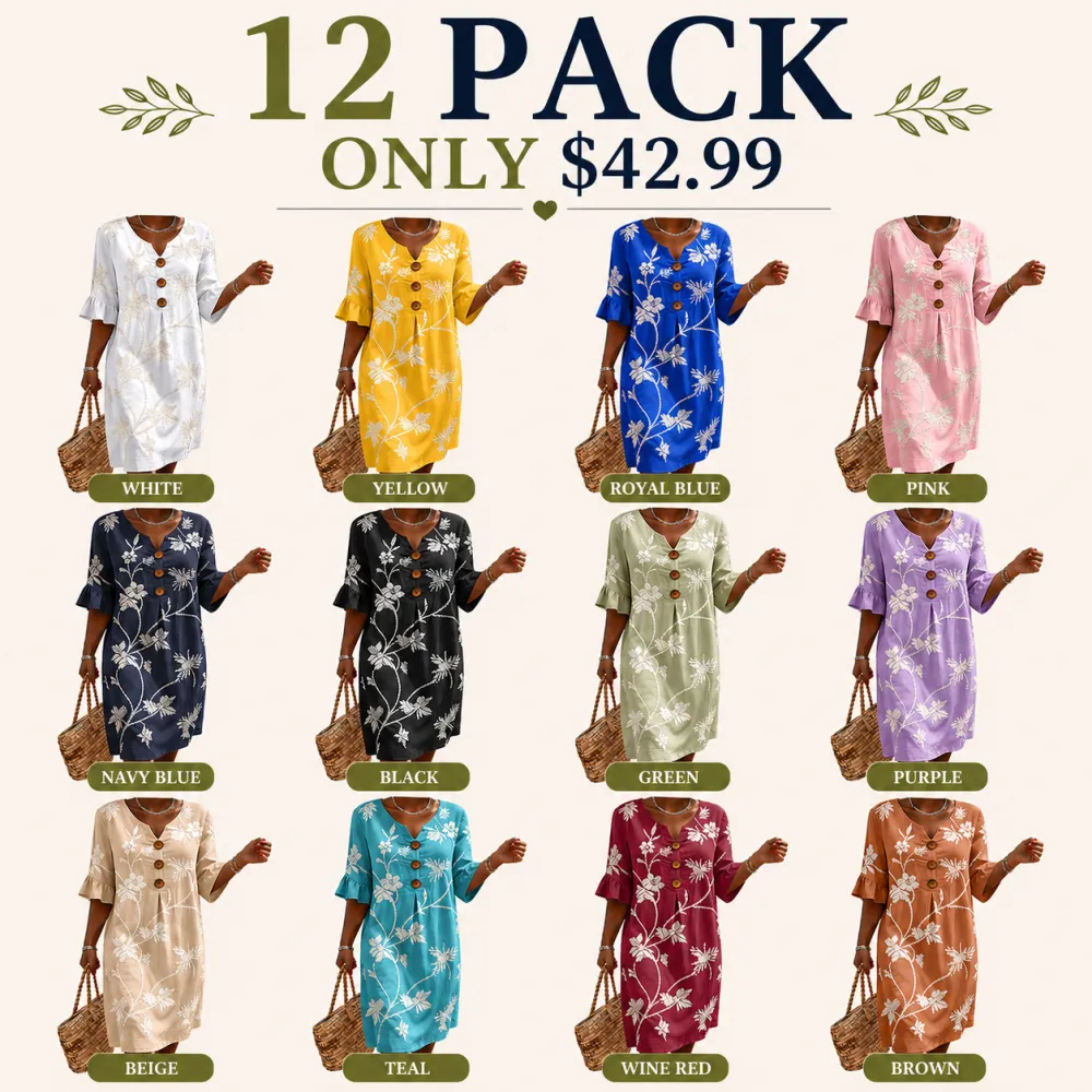 Women’s Cotton Linen Dress- Casual Summer Dress