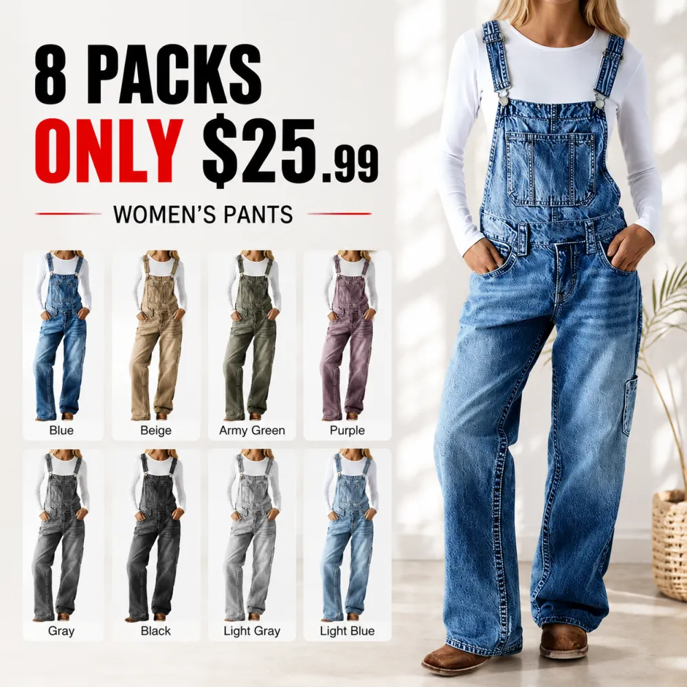 Mid Waist Straight Leg Overalls – Comfortable & Stylish
