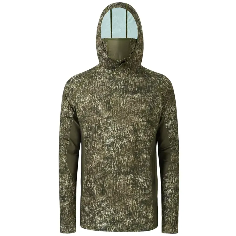 Men's UPF 50+ Camo Hoodie Shirt