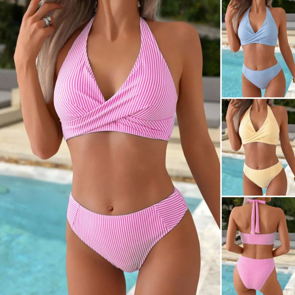 Plus-Size Women's Two-Piece Bikini Set – Fashionable Swimwear