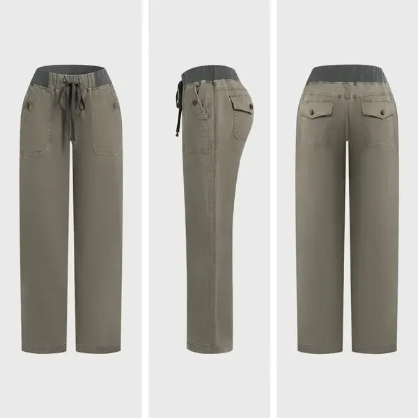 8 PACK Women's High Stretch Mid Rise Straight Pants