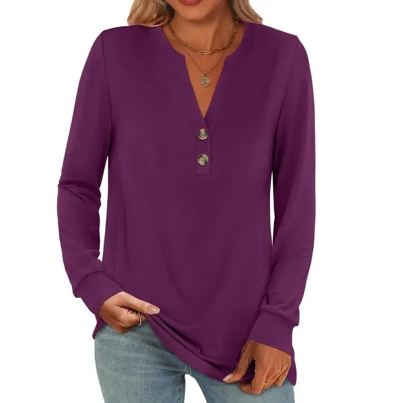 Women's 2025 Trendy Fall Henley Top