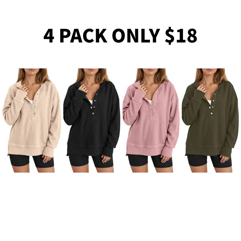 Womens Fashion V Neck Sweatshirt