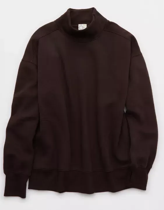 6-Color 6-Set - $26.9 Cloud Fleece Oversized Mockneck Sweatshirt+Barrel Sweatpant Matching Sets