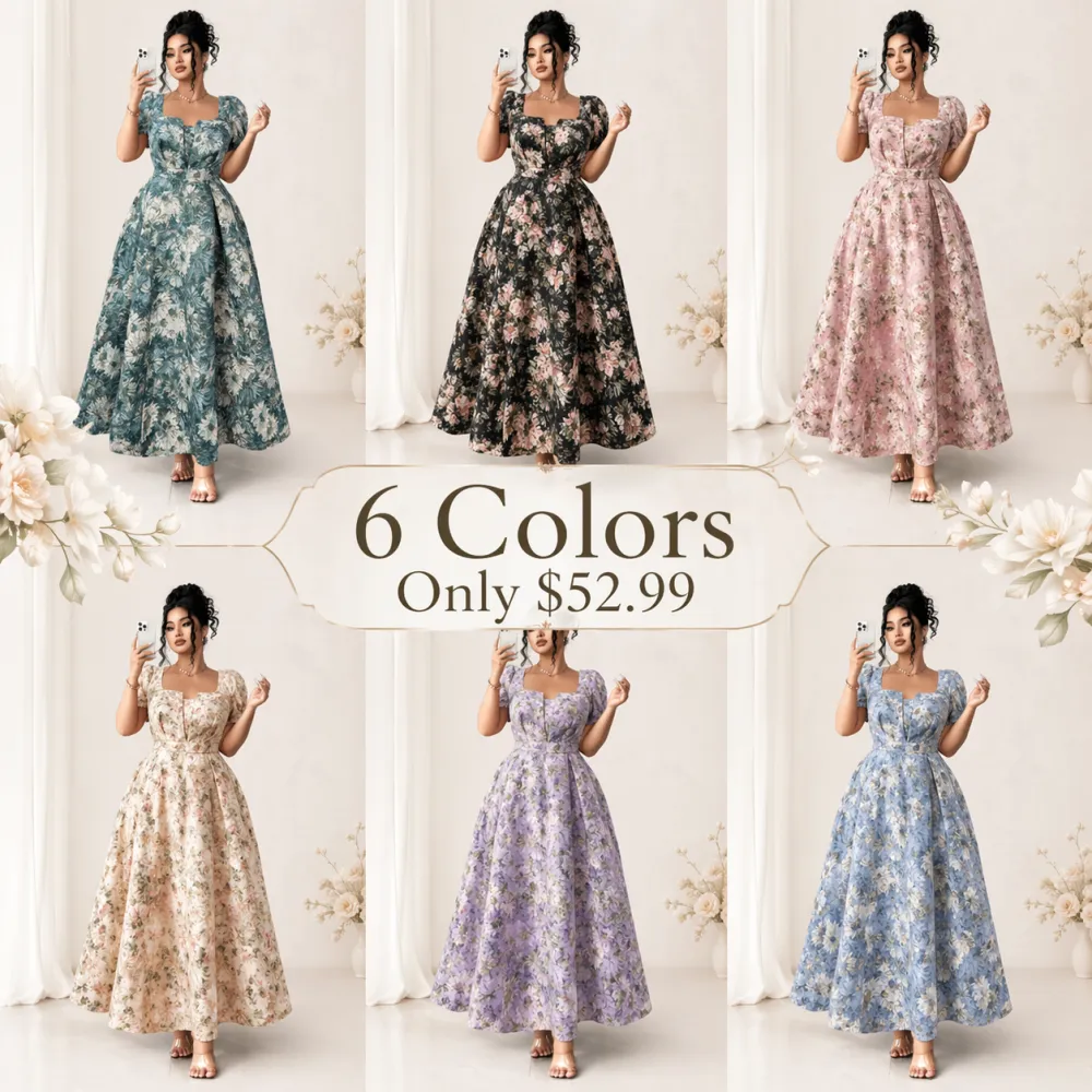 2 PACK Elegant Women’s Summer Embroidered Dress