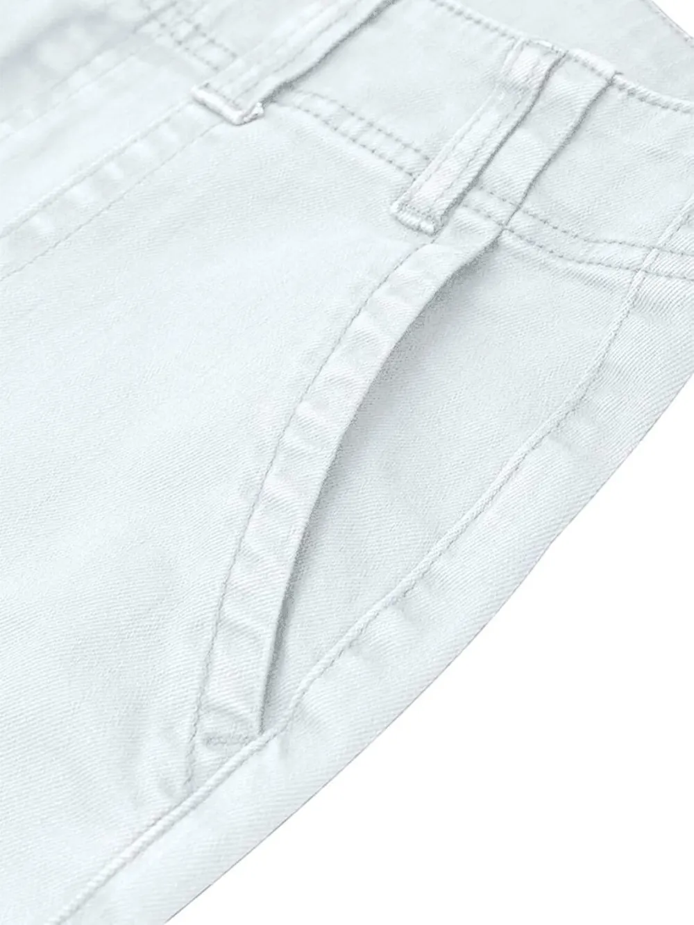 Double Button Mid Waist Straight Leg Pants