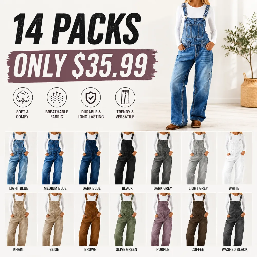 Mid Waist Straight Leg Overalls – Comfortable & Stylish