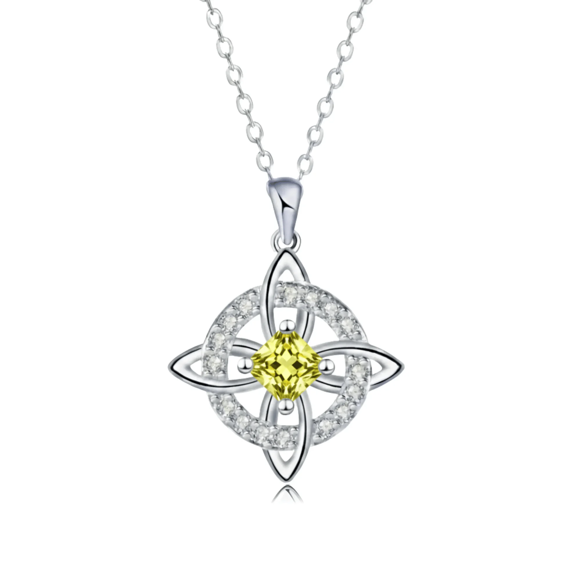Mystical Birthstone Witches Knot Necklace
