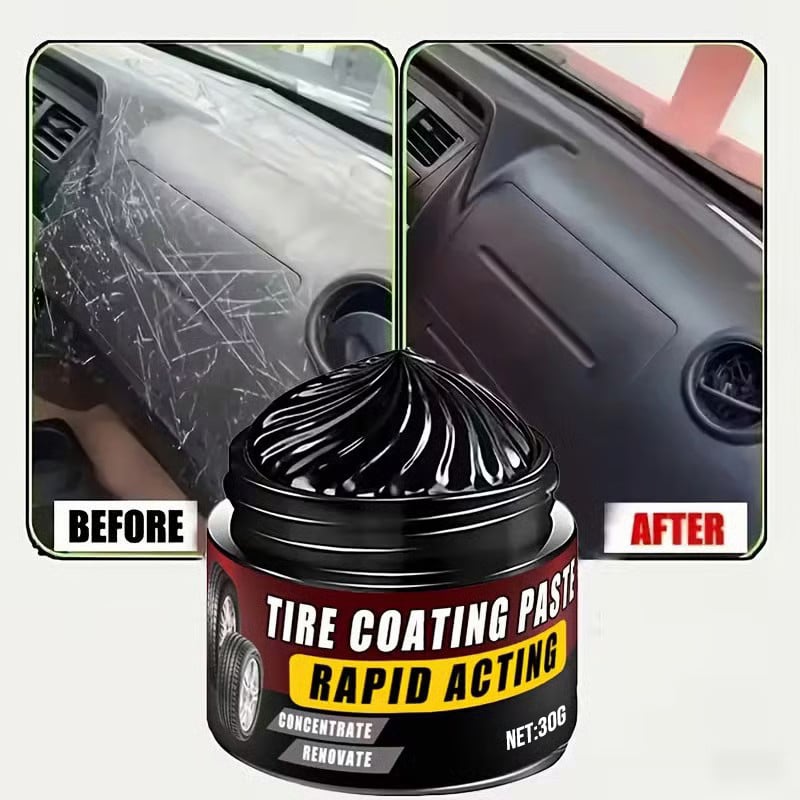 ✨Premium Tire Coating & Trim Restorer: Bring Back the Original Deep Black Shine to Rubber and Plastic