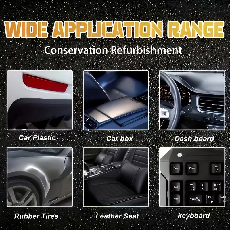 ✨Premium Tire Coating & Trim Restorer: Bring Back the Original Deep Black Shine to Rubber and Plastic