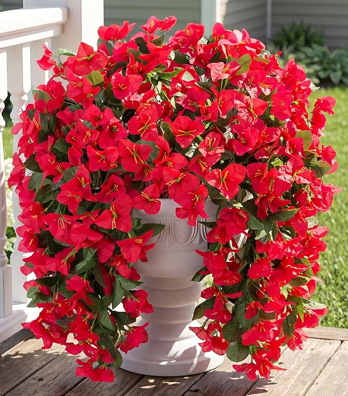 UV-Resistant Artificial Trailing Vine – Fall Silk Faux Plant for Planters, Front Door, Porch & Balcony Decor